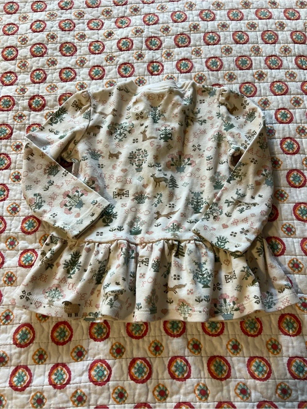 EUC Ralph Lauren Woodland Animals Long Sleeve Top size 18 months